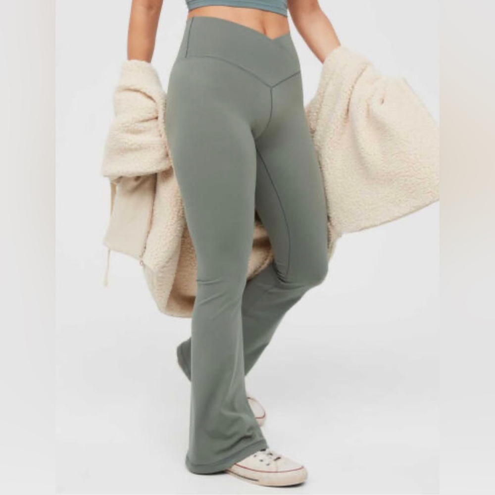 Aerie Crossover Flare Leggings